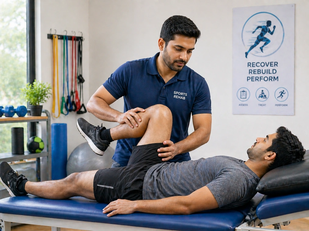 Physiotherapist treating patient at Curolive Care Sarjapur
